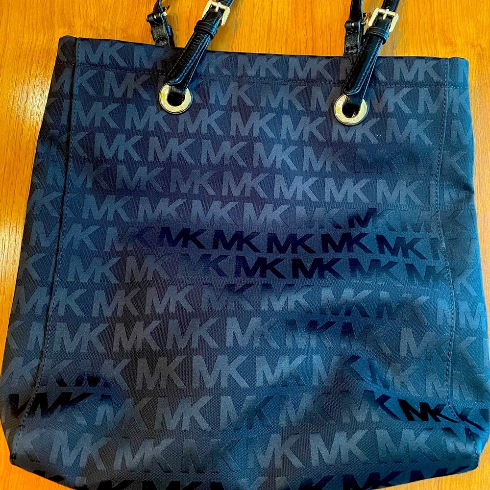 Like New Michael Kors Black Monogram Tote Bag